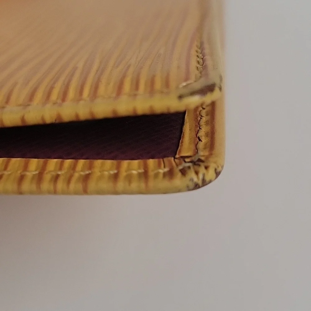 Louis Vuitton Card Holder in Mustard Yellow Epi Leather